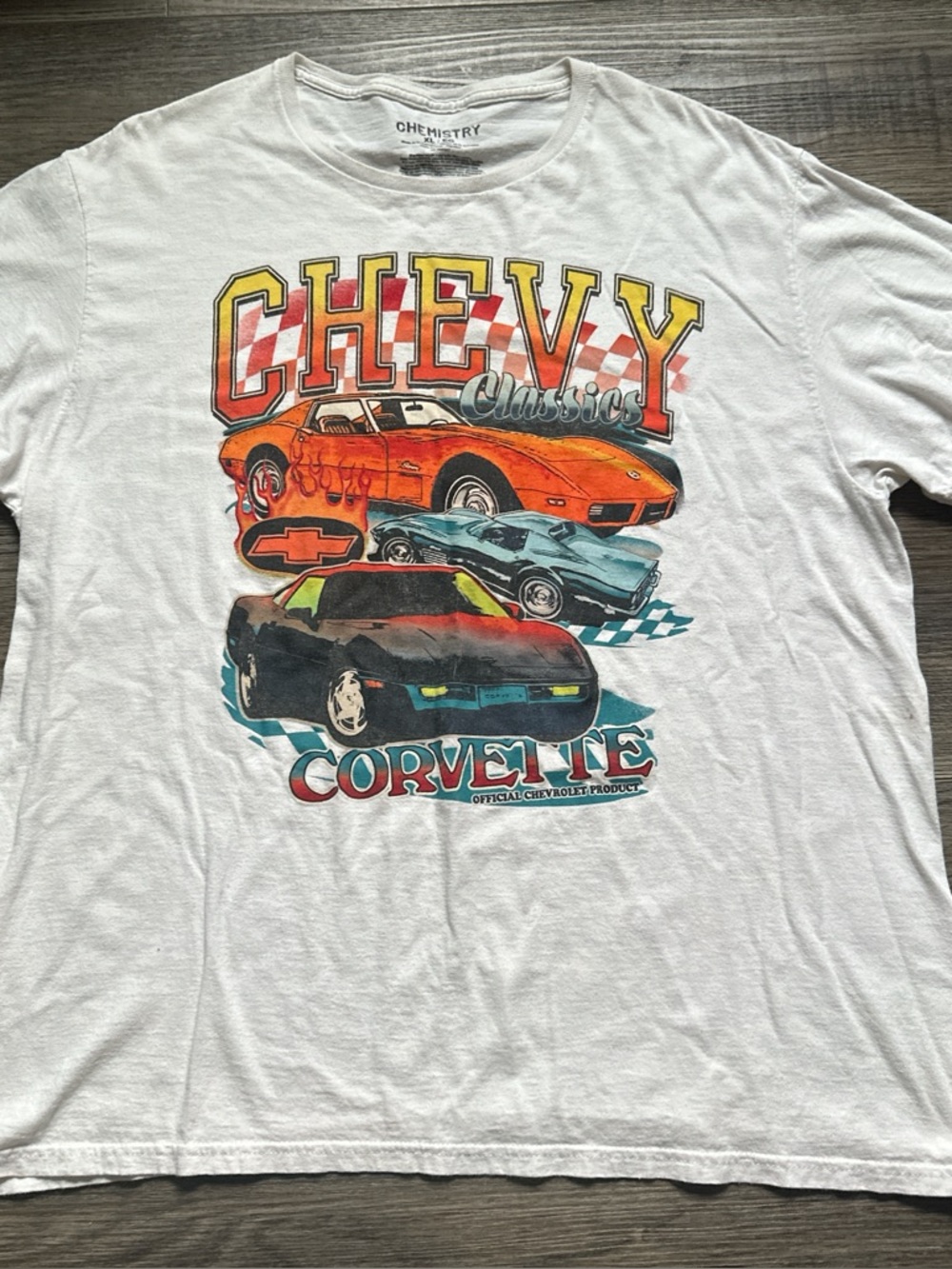 Vintage Chevy corvette graphic tee